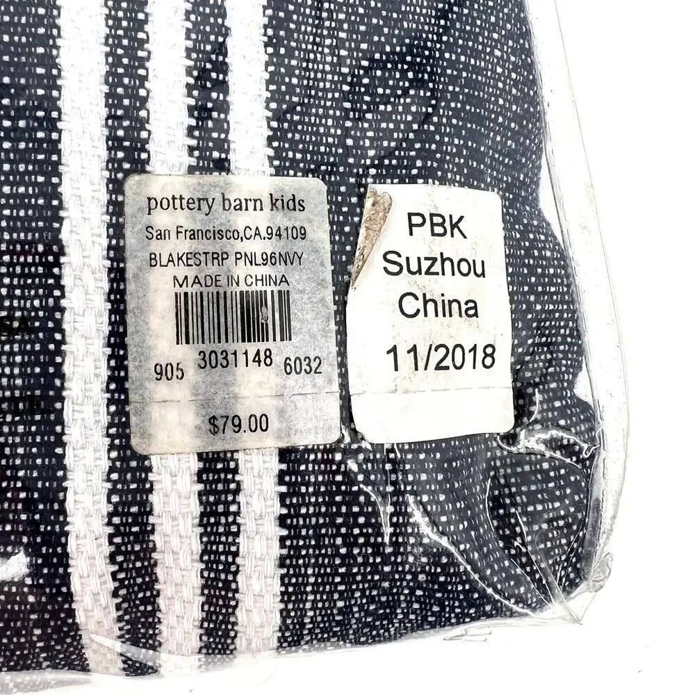 Pottery Barn Kids Blake Yarn dye Stripe Blackout Panel 44”x96”